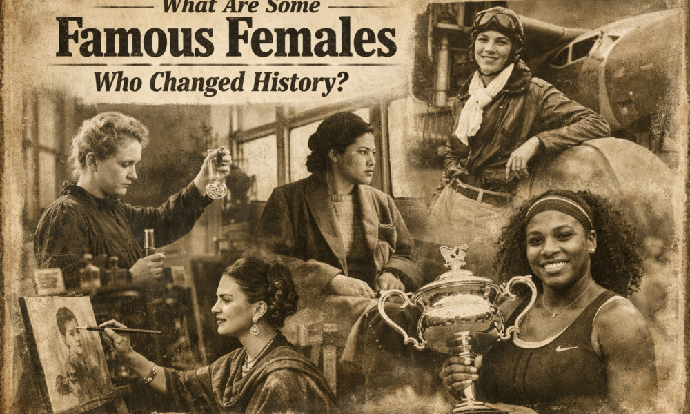 Black-and-white and sepia photos of famous historical women arranged in a classic, old-school collage for a blog thumbnail.